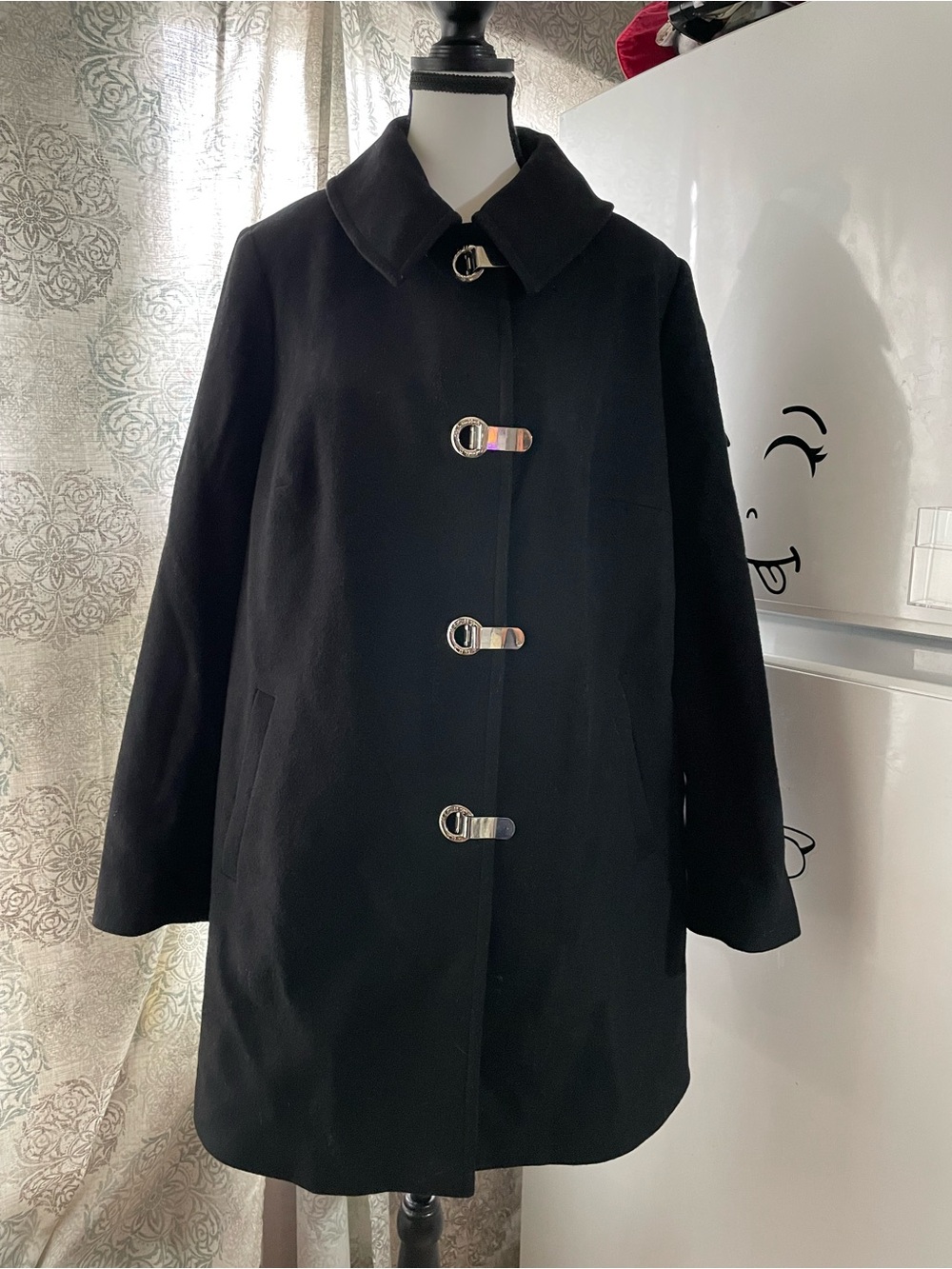 Michael Kors Black Toggle Pea Coat